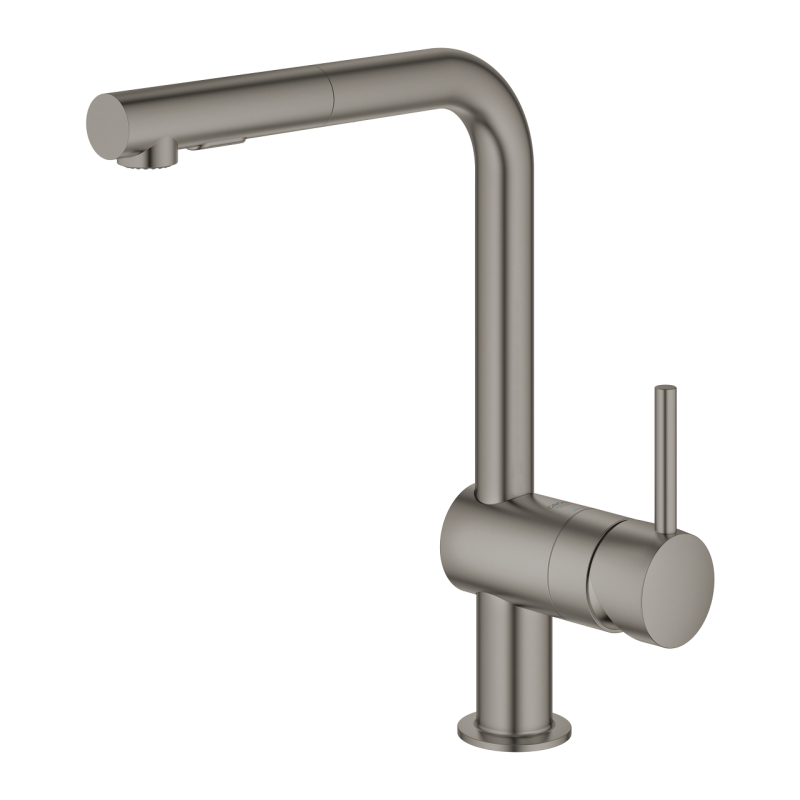 Змішувач одноважільний для мийки Grohe Minta L-вилив, матовий темний графіт (30274AL0) фото 3