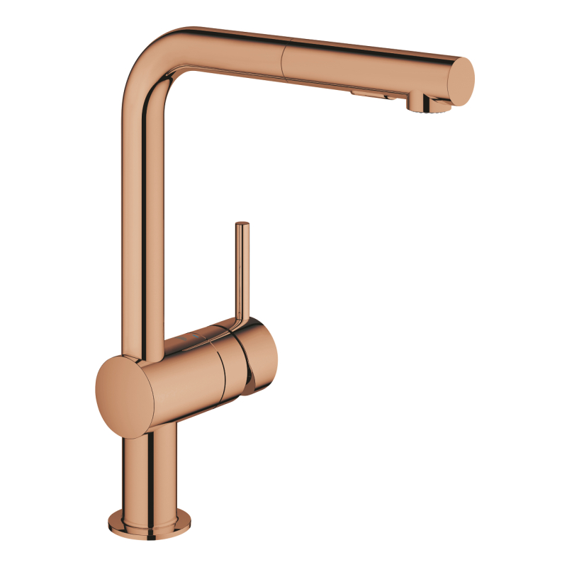 Змішувач одноважільний для мийки Grohe Minta L-вилив, мідь (30274DA0) фото 1