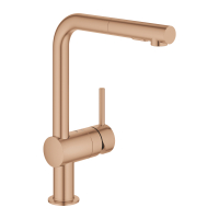 Змішувач одноважільний для мийки Grohe Minta L-вилив, матовий золотий (30274DL0)