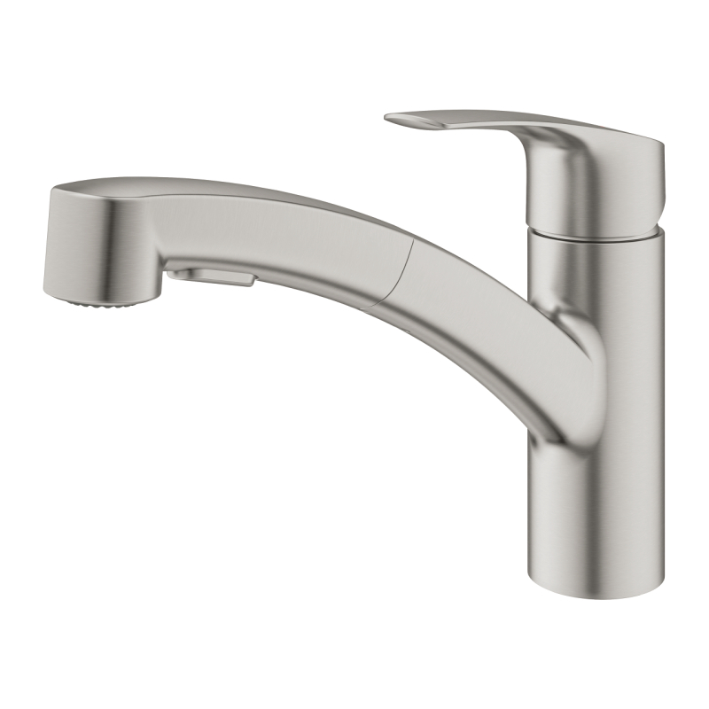 Змішувач одноважільний для мийки Grohe Eurosmart похилий, сталь (30305DC1) фото 3