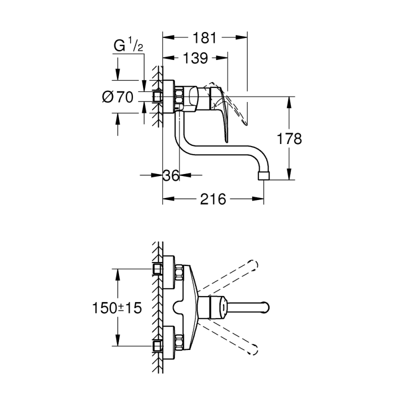 Смеситель однорычажный для мойки Grohe Eurosmart, хром (31391003) фото 4