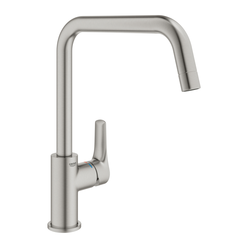 Змішувач одноважільний для мийки Grohe Eurosmar U-вилив, суперсталь (30567DC0) фото 1