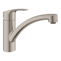 Смеситель однорычажный для мойки Grohe Via наклонный, сталь (30465DC0)