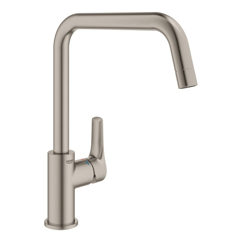 Смеситель однорычажный для мойки Grohe Via U-излив, сталь (30568DC0) фото 1