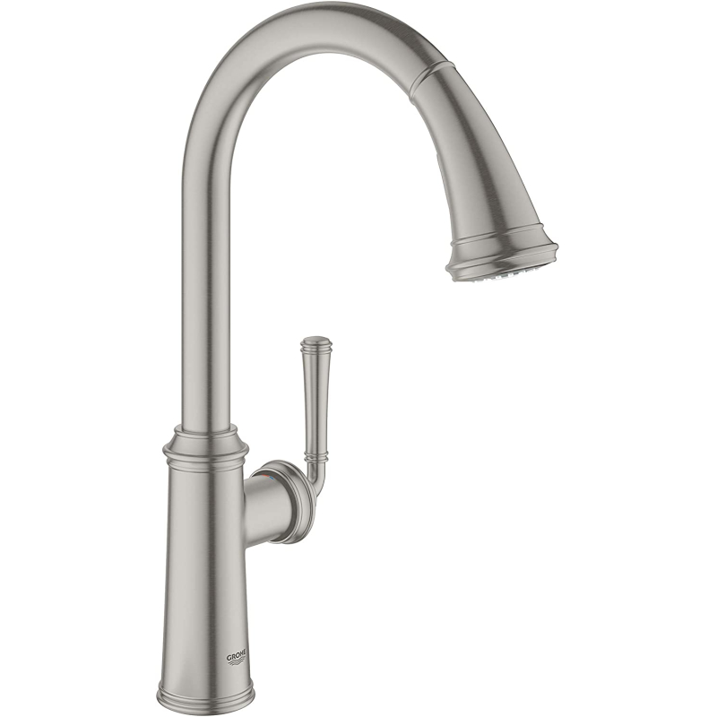 Смеситель однорычажный для мойки Grohe Gloucester, сталь (30422DC0) фото 1