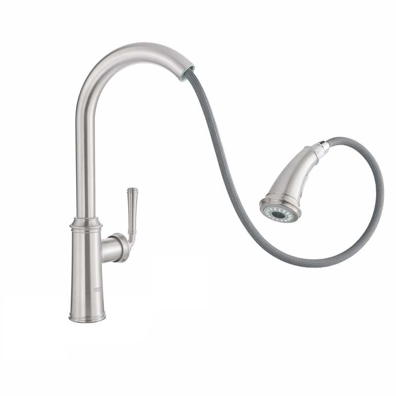 Смеситель однорычажный для мойки Grohe Gloucester, сталь (30422DC0) фото 4