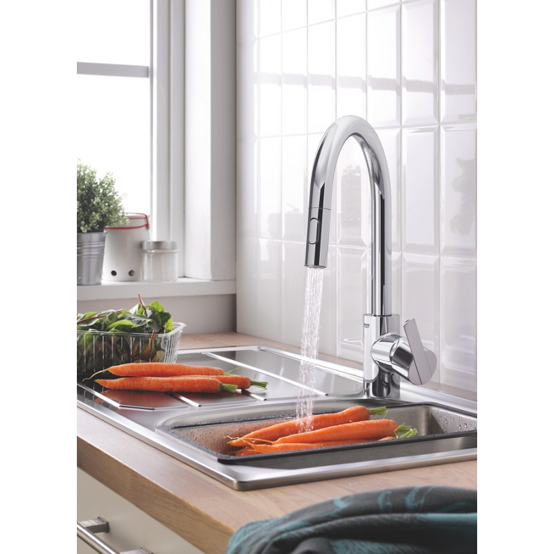 Змішувач одноважільний для мийки Grohe Feel, хром (31486001) фото 4