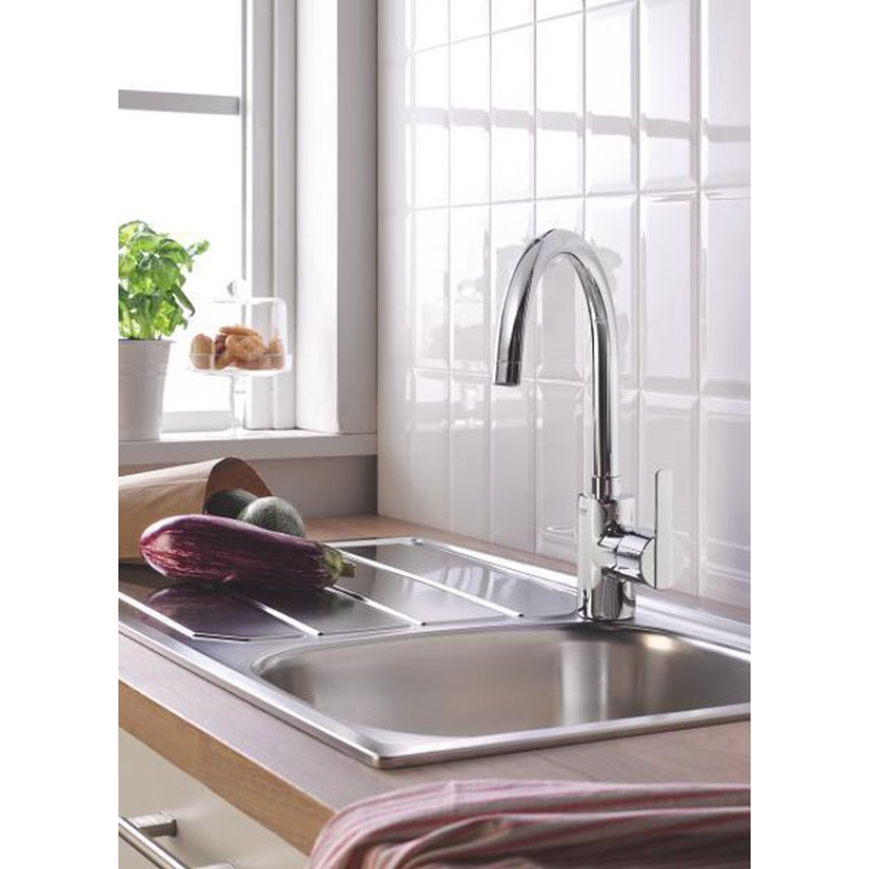 Змішувач одноважільний для мийки Grohe Feel C-вилив, хром (32670002) фото 3