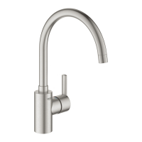 Смеситель однорычажный для мойки Grohe Feel C-излив, сталь (32670DC2)