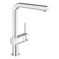 Змішувач одноважільний для мийки Grohe Vento, висувний хром (30437000)