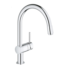 Смеситель однорычажный для мойки Grohe Vento, выдвижной хром (30434000)