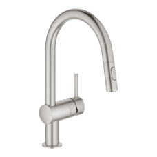 Смеситель однорычажный для мойки Grohe Vento, C-излив сталь (30438DC0)