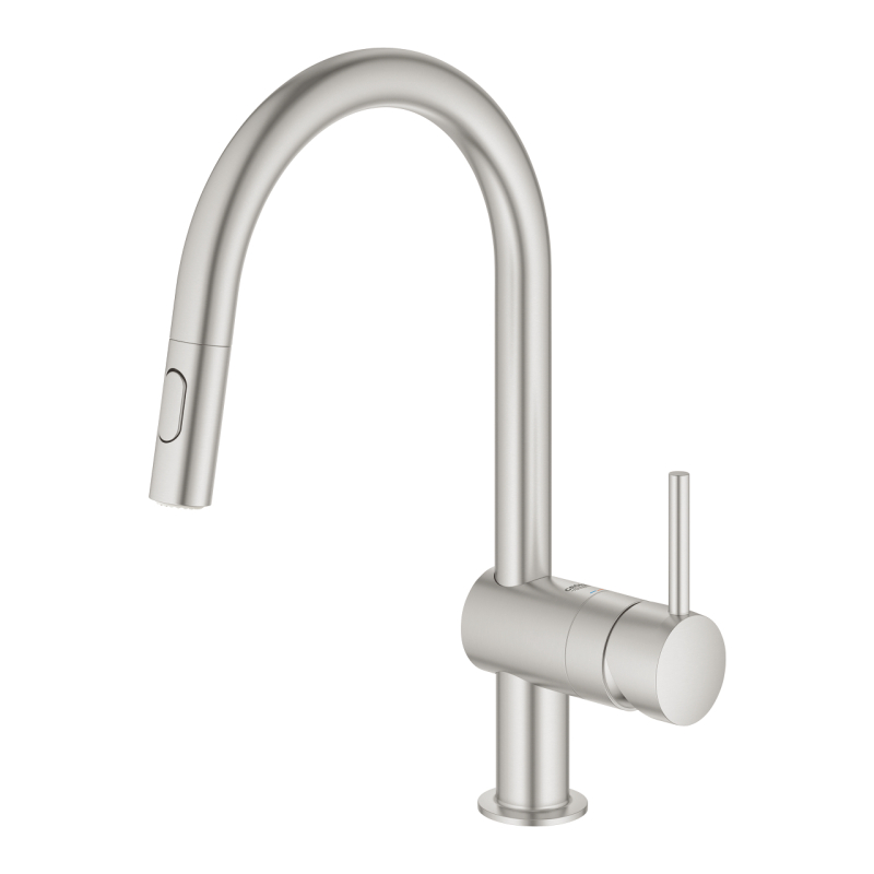 Смеситель однорычажный для мойки Grohe Vento, C-излив сталь (30438DC0) фото 2