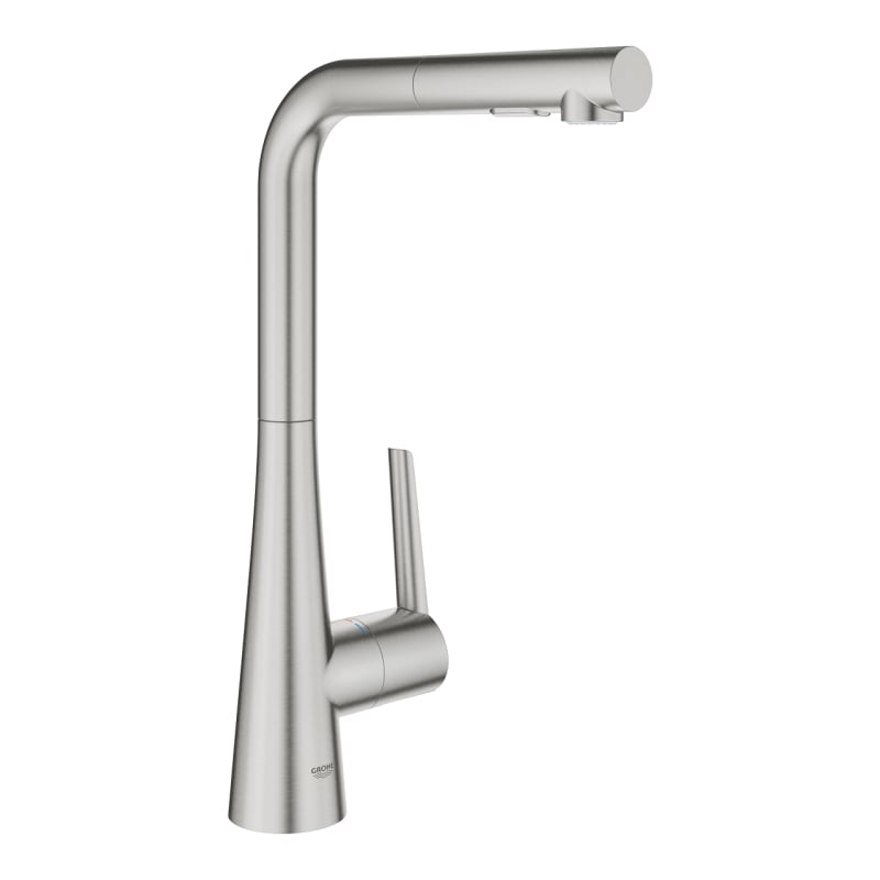 Змішувач одноважільний для мийки Grohe Scala L-вилив, сталь (30441DC0) фото 1