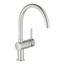 Смеситель однорычажный для мойки Grohe Vento, C-излив сталь (30427DC0)