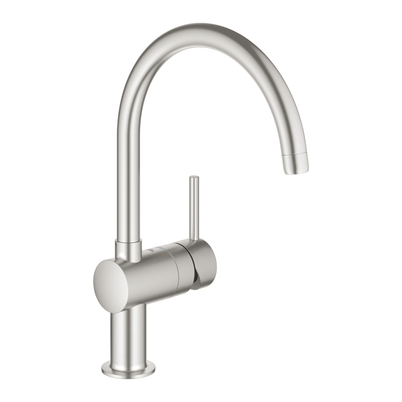 Смеситель однорычажный для мойки Grohe Vento, C-излив сталь (30427DC0) фото 1
