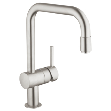 Смеситель однорычажный для мойки Grohe Vento U-излив, выдвижной сталь (30435DC0)