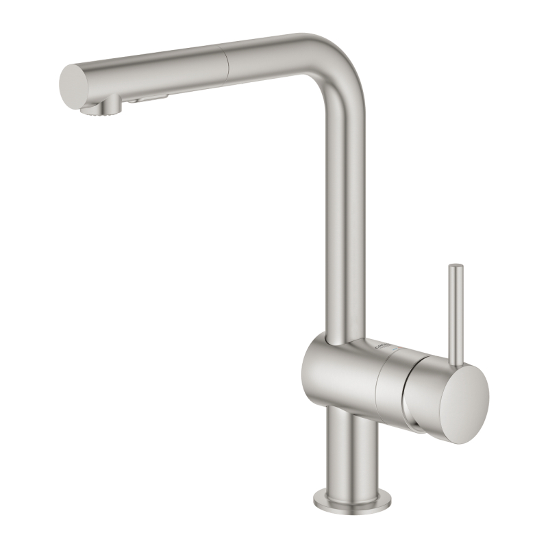 Змішувач одноважільний для мийки Grohe Vento, висувний сталь (30437DC0) фото 3