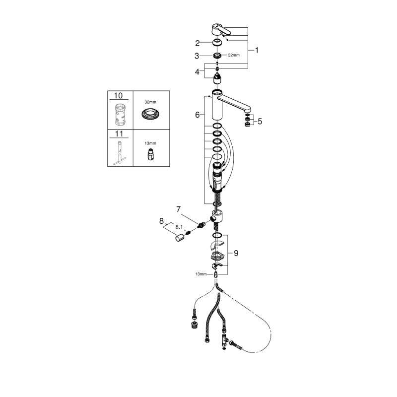 Grohe QuickFix Get Однорычажный смеситель для мойки (30198000) фото 3