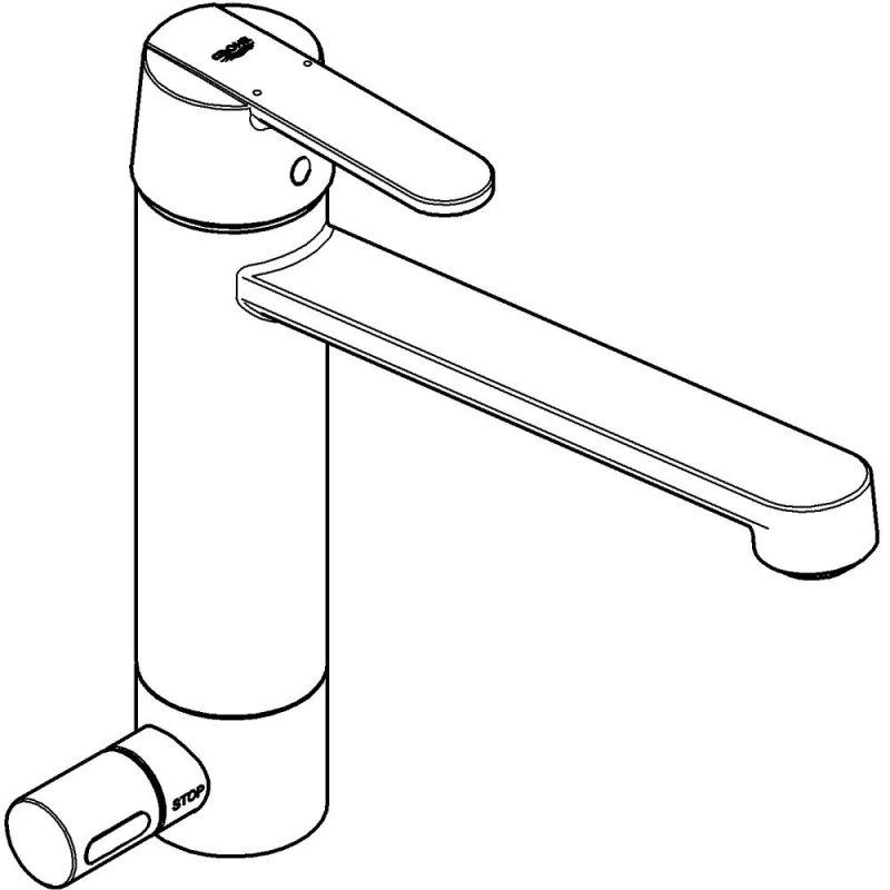 Grohe QuickFix Get Однорычажный смеситель для мойки (30198000) фото 4