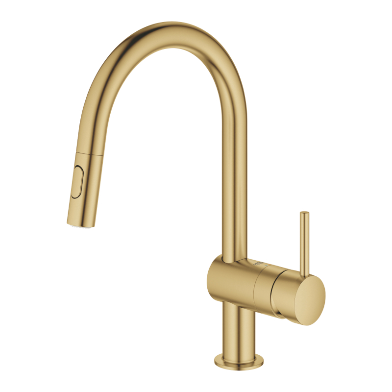 Змішувач одноважільний для мийки Grohe Minta C-вилив, золото (32321GN2) фото 2