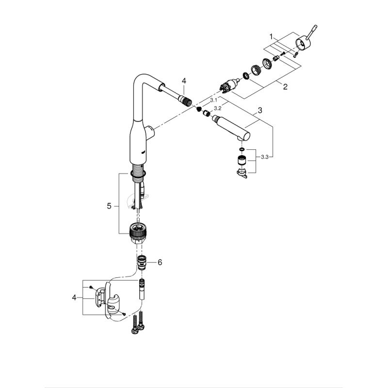 Однорычажный смеситель для мойки Grohe Essence, хром (30504000) фото 4