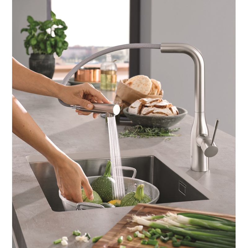Одноважільний змішувач для мийки Grohe Essence, сталь (30504DC0) фото 3