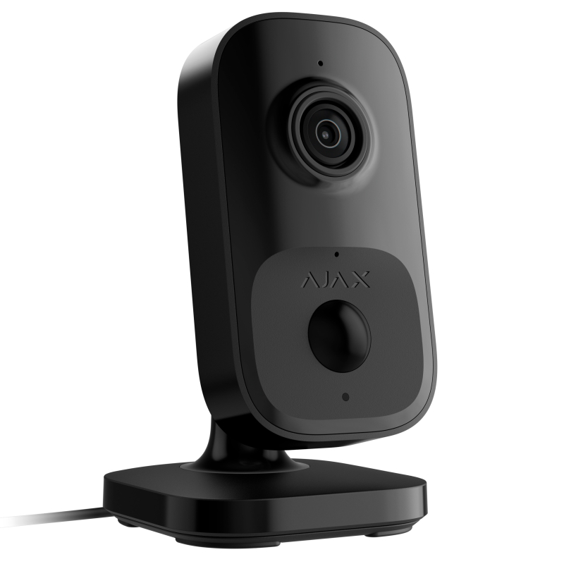 Wi-Fi камера видеонаблюдения с ИК датчиком движения и встроенным ИИ Ajax IndoorCam Black (111567.303.BL1) фото 1