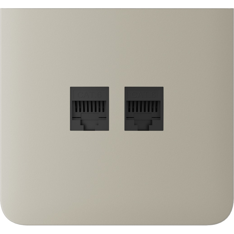 Бічна панель для вбудованої інтернет-розетки Ajax SideCover (LAN) vertical Ivory (126221.319.IV) фото 1