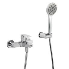 Flat Змішувач для ванни з душовим набором, хром.