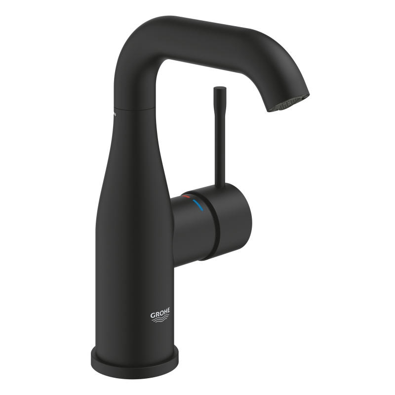 Смеситель для раковины Grohe Essence M-Size 193 мм, черный фантомный (24176KF1) фото 1