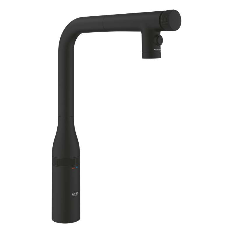 Одноважільний змішувач для мийки Grohe Essence, чорний (31892KF0) фото 1