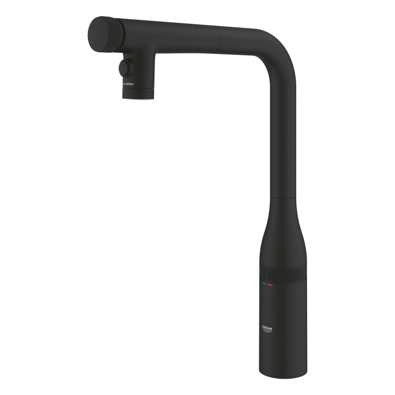 Одноважільний змішувач для мийки Grohe Essence, чорний (31892KF0) фото 4