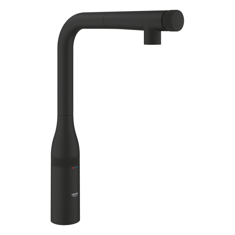 Одноважільний змішувач для мийки Grohe Essence, чорний (31928KF0) фото 1