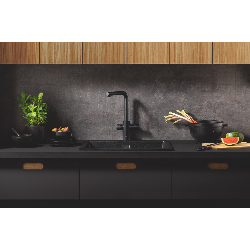 Смеситель для кухни для подачи технической и фильтрованной воды Grohe Blue Pure Minta, черный (30590KF0) фото 4
