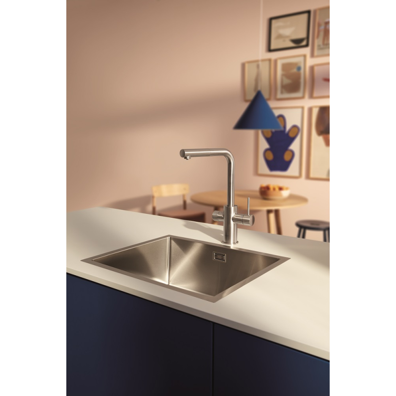 Змішувач для фільтра з висувним аератором Grohe Blue Pure Minta, суперсталь (30601DC0) фото 4