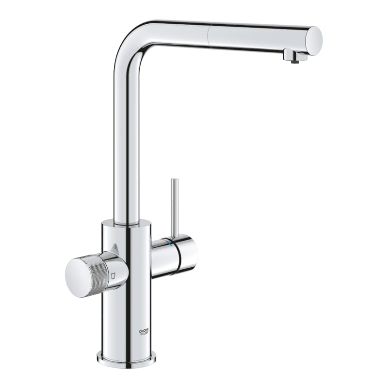 Смеситель для фильтра с выдвижным аэратором Grohe Blue Pure Minta, хром (30601000) фото 1