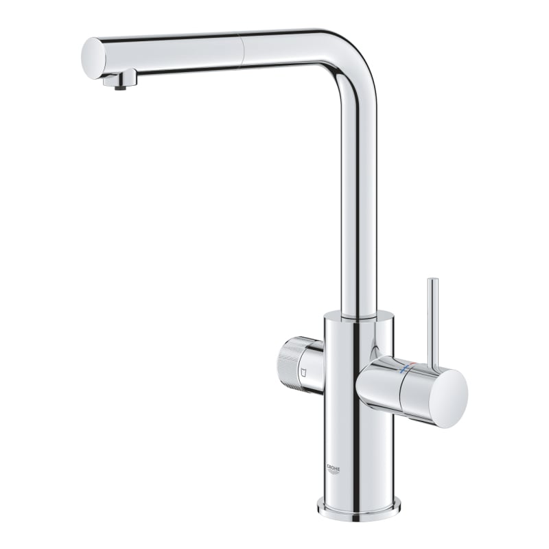 Смеситель для фильтра с выдвижным аэратором Grohe Blue Pure Minta, хром (30601000) фото 2