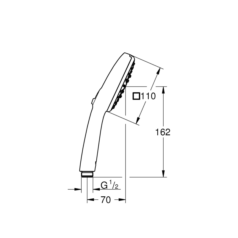 Quickfix Vitalio Comfort 110 Ручной душ, 3 режима струи (26092001) фото 13