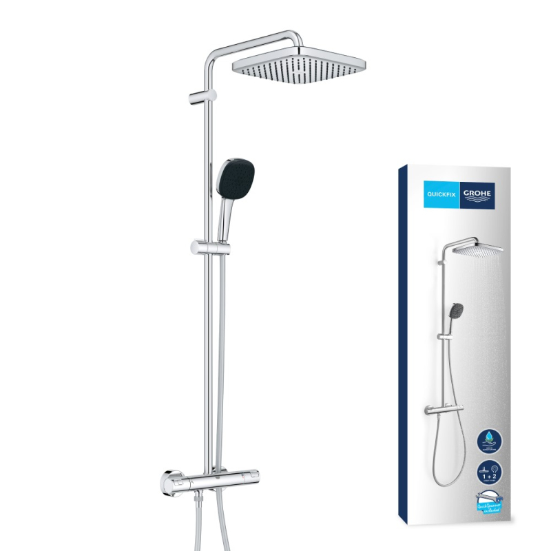 Vitalio Comfort 250 Душевая система с термостатом для настенного монтажа (26696001) фото 10