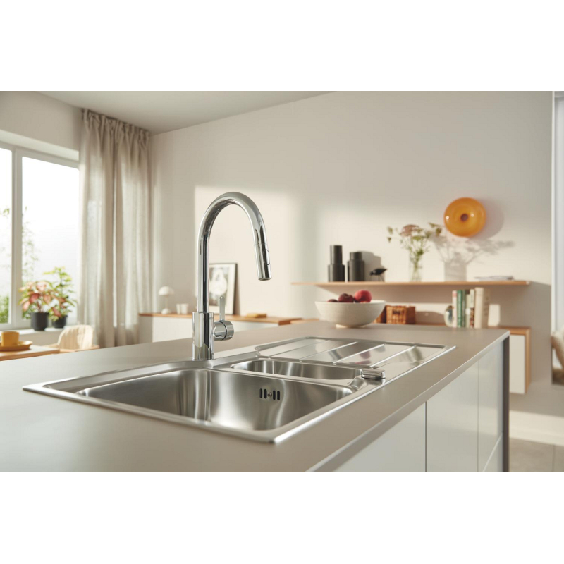 Смеситель однорычажный для мойки Grohe Via Cosmo, хром (30612000) фото 4