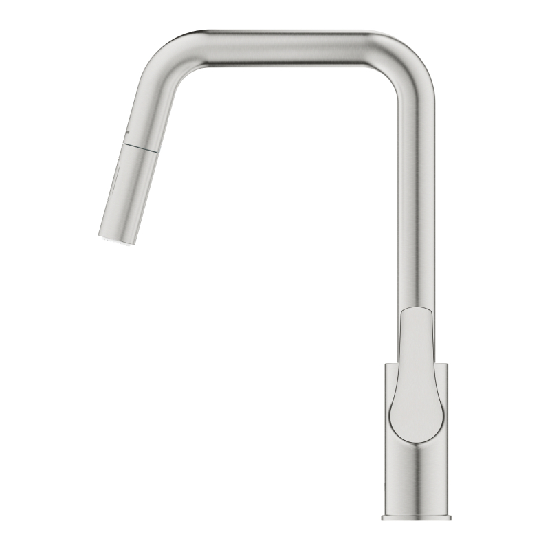 Змішувач одноважільний для мийки Grohe Eurosmar висувний, сталь (30619DC0) фото 2