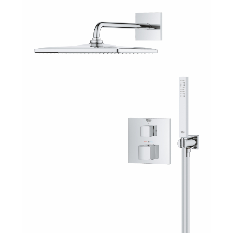 Grohtherm Душова система з термостатом прихованого монтажу з Rainshower Mono 310 Cube, хром фото 3