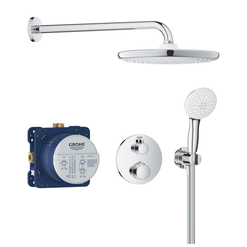 Grohtherm Tempesta 250 Душова система скрытого монтаж з термостатом, хром фото 1