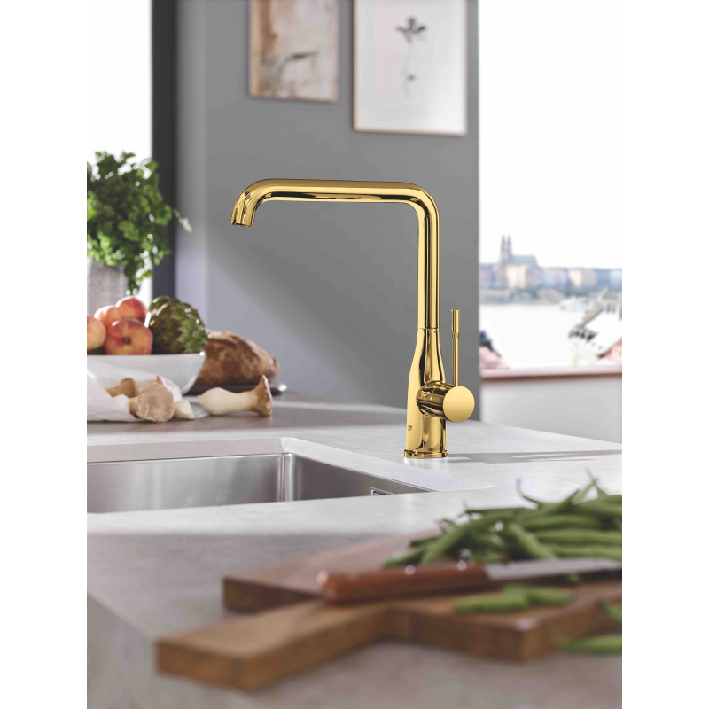 Смеситель однорычажный для мойки Grohe Essence, золотой (30269GL0) фото 3