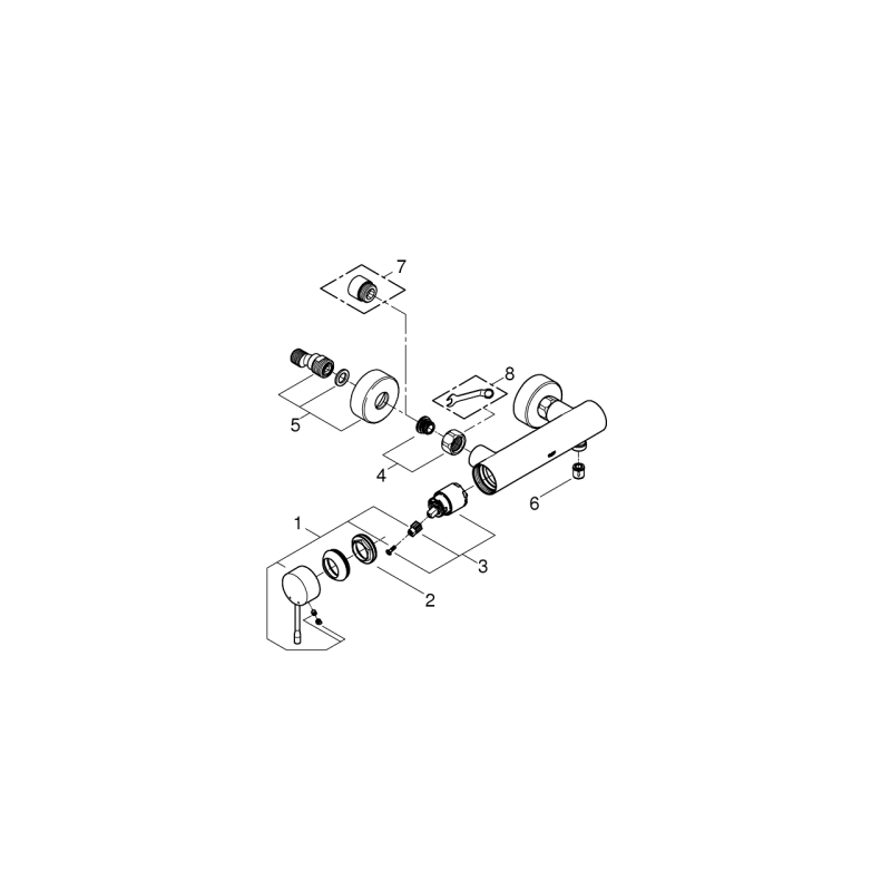 Одноважільний змішувач для душу Grohe Essence, хром (25252001) фото 5