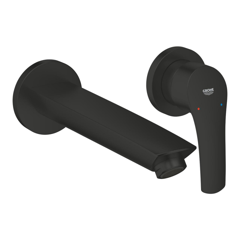 Змішувач для раковини на 2 отвори Grohe Eurosmart M-Size, чорний (293382433) фото 1