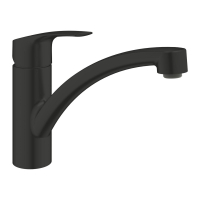Смеситель однорычажный для мойки Grohe Eurosmar, черный матовый (332812433)