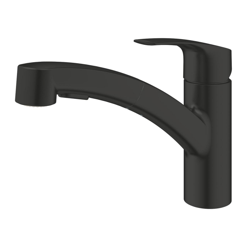 Смеситель однорычажный для мойки Grohe Eurosmar наклонный, черный (303052431) фото 3