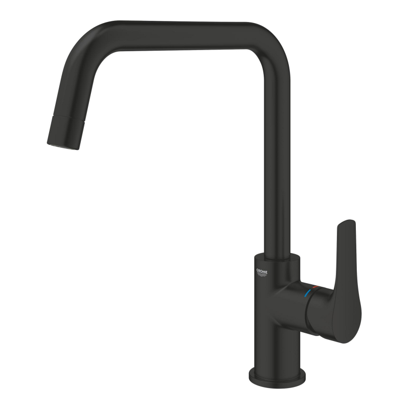 Змішувач одноважільний для мийки Grohe Eurosmar U-вилив, чорний (305672430) фото 4